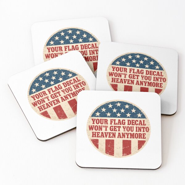 Item preview, Your Flag Decal Won't Get You Into Heaven Anymore American Patriotism Values Political Commentary designed and sold by AncientClouds25.