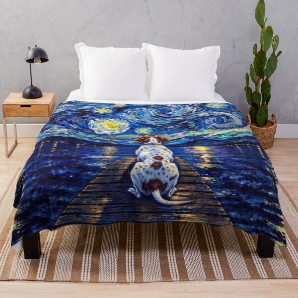 Item preview, Funny Pointer Starry Night Painting Bridge Star Mom Dad Kids designed and sold by FurryHavenPH.