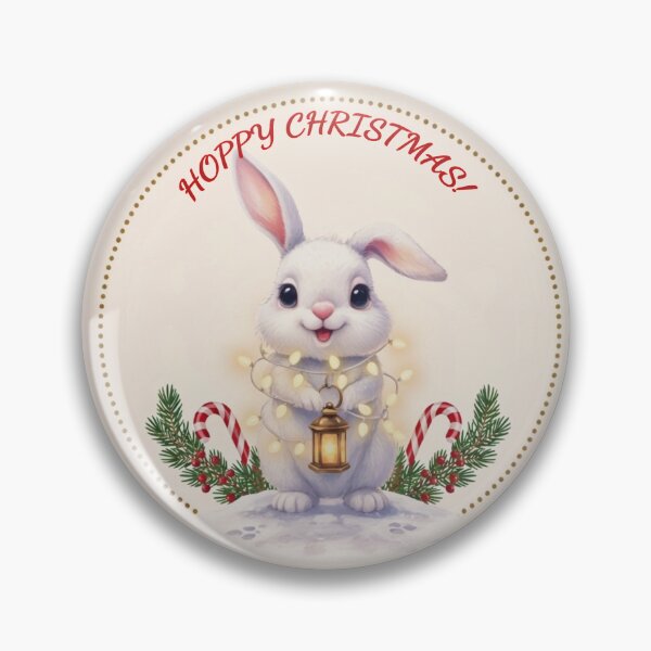 Item preview, Hoppy Christmas Cute Bunny Rabbit Woodland Animal designed and sold by The-NOKU-Co.