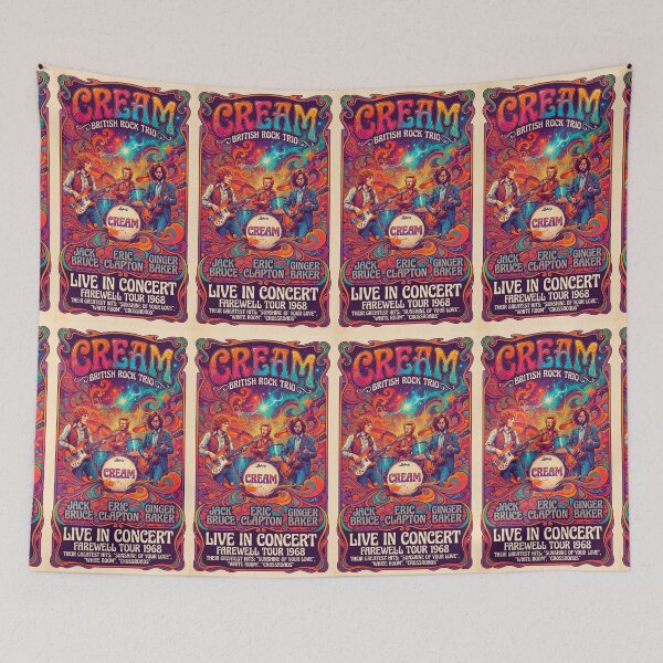 Item preview, Cream Psychedelic Retro Poster designed and sold by Halifaxartguy.