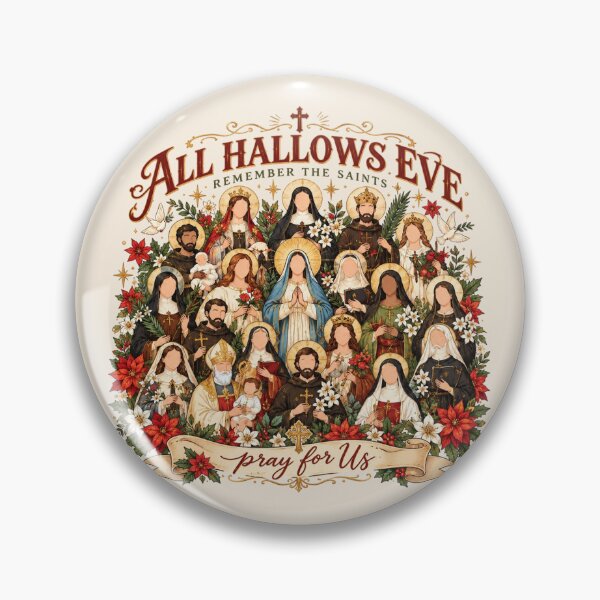 Item preview, All Hallows Eve Catholic Halloween, All Saints Day Celebration, Vintage Christian Saints, Traditional Catholic Faith, Religious Autumn Aesthetic designed and sold by Cchotlan.
