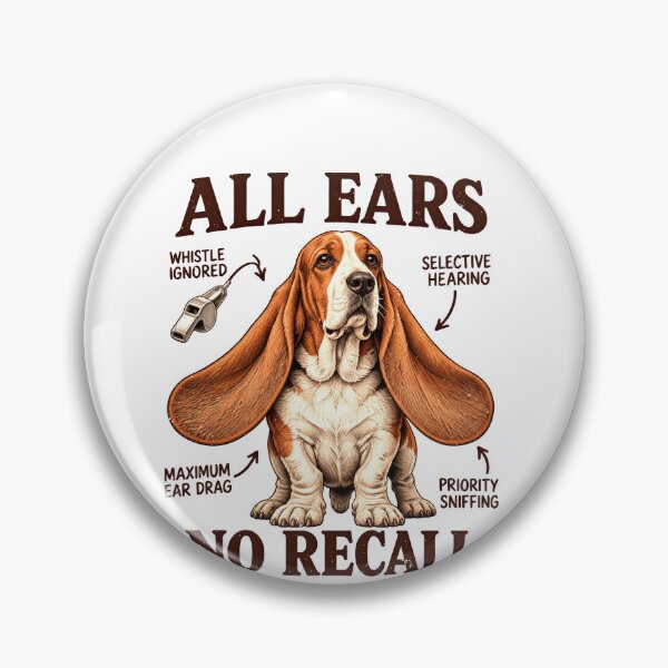 Item preview, Basset Hound Dog With No Recall designed and sold by elderberry.