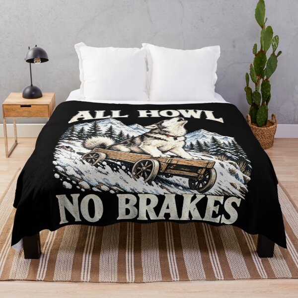 Item preview, All Howl Says No Brakes Husky Dog designed and sold by elderberry.