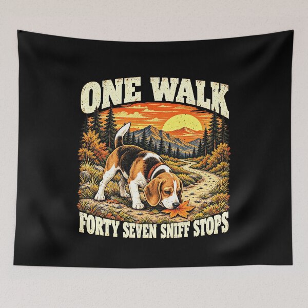 Item preview, Beagle Sniff Stops One Walk Joke designed and sold by elderberry.