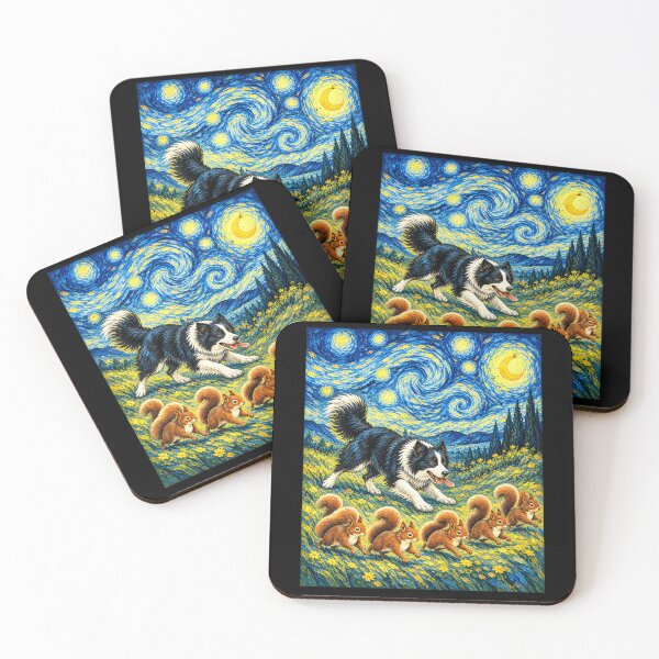 Item preview, Border Collie Pursuit of Meadow Squirrels designed and sold by elderberry.