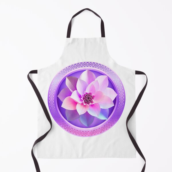Item preview, Ethereal Lavender Pink & Purple Lotus Crystal Mandala Art designed and sold by MinimalAurashop.