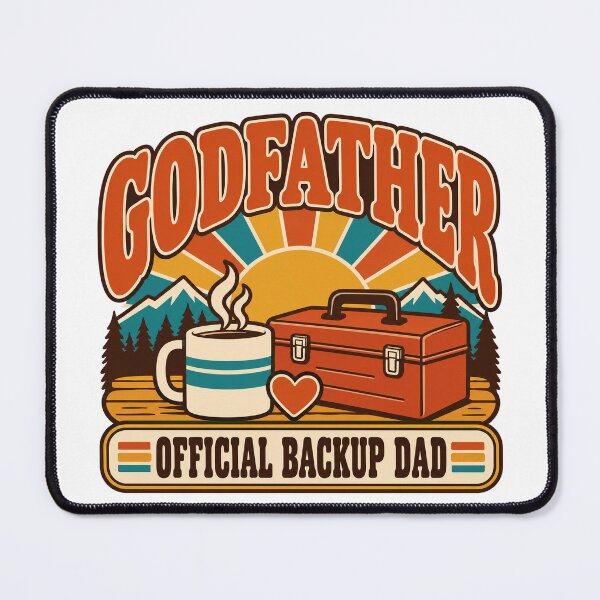 Item preview, Godfather Gift - Official Backup Dad designed and sold by RedRubyBubble.
