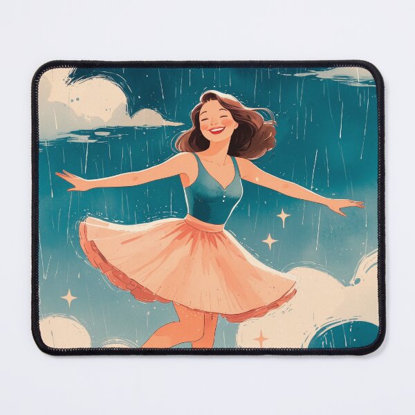 Item preview, Stickers of a girl dancing on water, for party favors designed and sold by ELFofDREAMS.