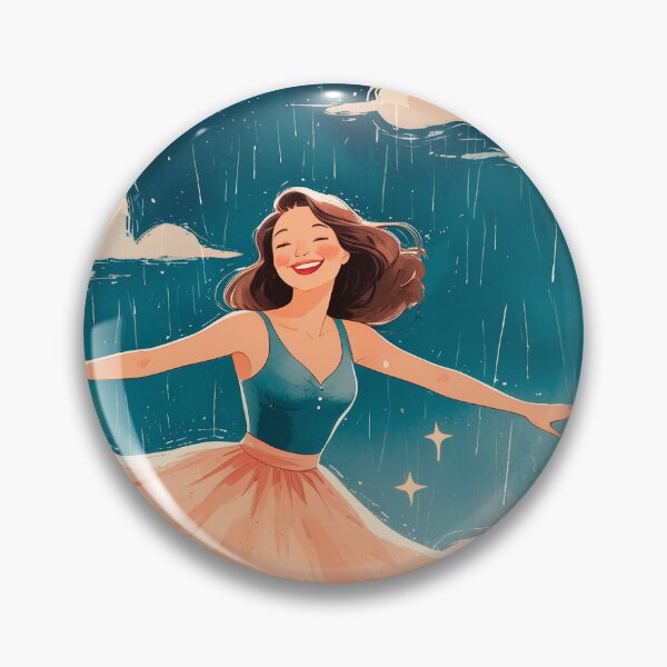 Item preview, Stickers of a girl dancing on water, for party favors designed and sold by ELFofDREAMS.