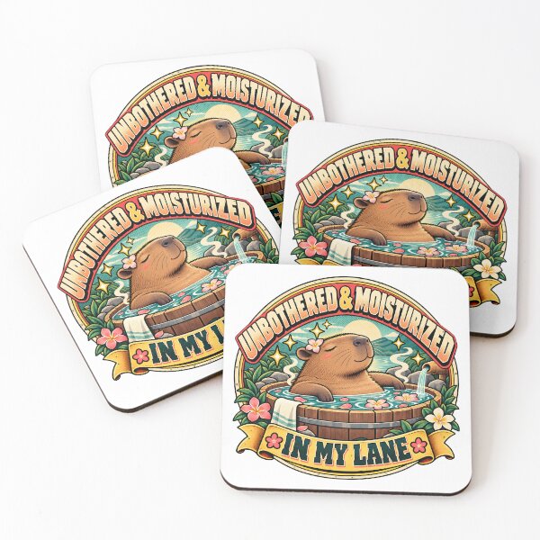 Item preview, Unbothered Moisturized In My Lane Capybara Badge designed and sold by LoafLogic.