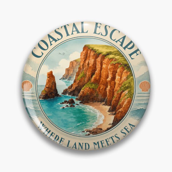 Item preview, Coastal Escape Where Land Meets Sea Beach Ocean Travel Vacation Nature Lover designed and sold by AncientClouds25.