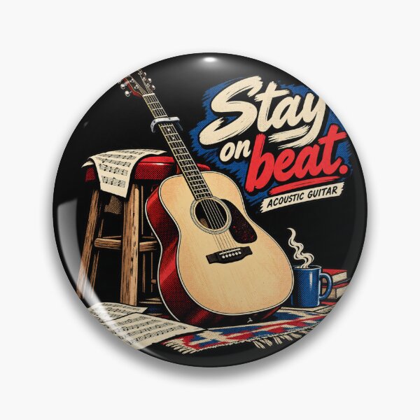 Item preview, Stay on Beat – Vintage Acoustic Guitar Music designed and sold by Quoteez.