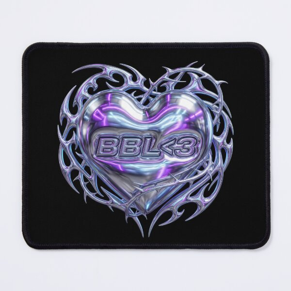 Item preview, Y2K Liquid Chrome Heart BBL Text Cyber designed and sold by nvrprooo.