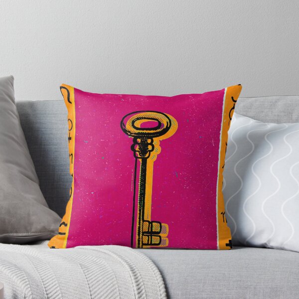 Item preview, Vintage Skeleton Key with Zodiac Symbols in Magenta designed and sold by Fani*.