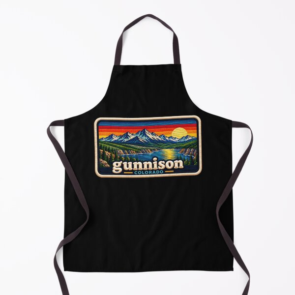 Item preview, Gunnison Colorado Embroidered Sunset Mountain Patch designed and sold by Swanny's Custom T-shirt and Gift Designs.