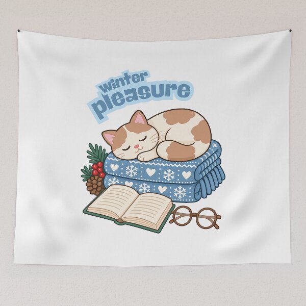Item preview, Winter Pleasure – Cozy Reading and Book Lover Joy designed and sold by CleanDecor.