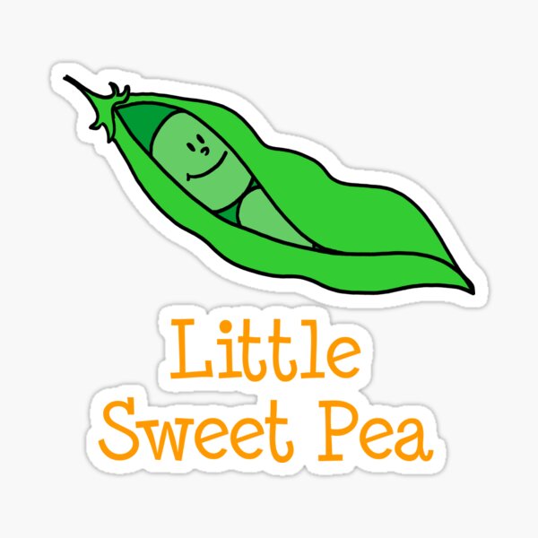 Little Sweet Pea Cartoon Pea For Baby Sticker