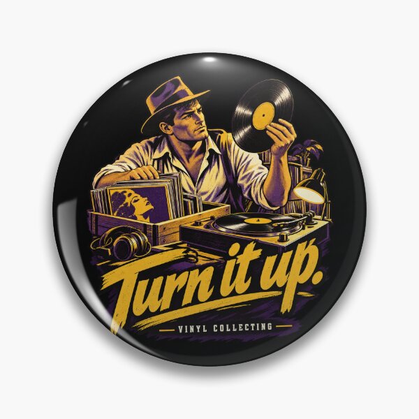 Item preview, Turn It Up – Vintage Vinyl Record Collector Retro designed and sold by Quoteez.