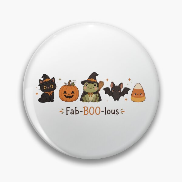 Item preview, Fab-BOO-lous Cute Halloween Character Squad | Adorable Black Cat Frog Bat & Candy Corn Illustration designed and sold by illeN-Art-World.