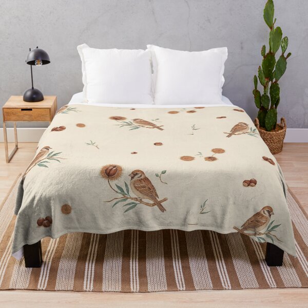 Item preview, Japandi Sparrows and Chestnuts Seamless Pattern Vector designed and sold by Shutter-Dragon.