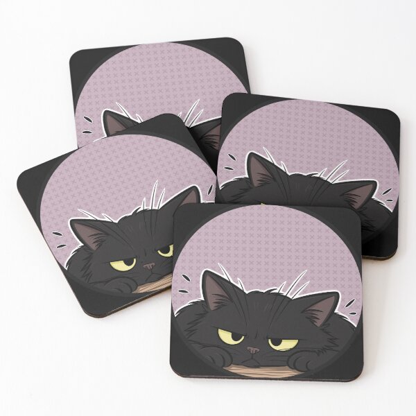 Item preview, Grumpy black cat designed and sold by EchosOfNeris.