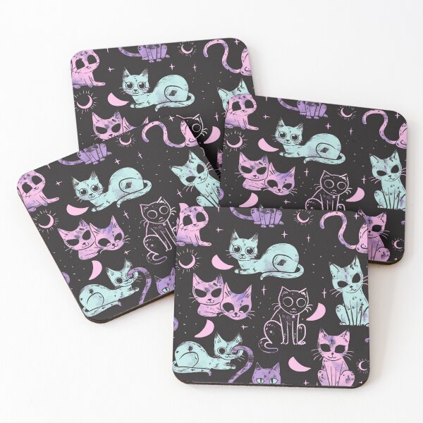 Item preview, Pastel Goth Cats designed and sold by WyldLuna.