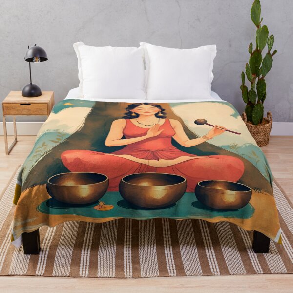 Item preview, Woman meditating, watercolor style #5. designed and sold by ELFofDREAMS.