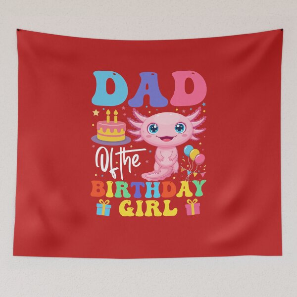 Item preview, Axolotl Dad of the Birthday Girl Funny T-Shirt designed and sold by MalwasBasket.