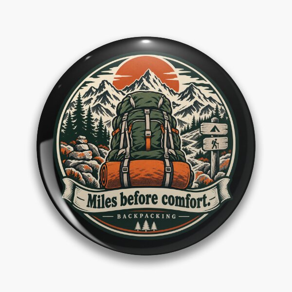 Item preview, Miles Before Comfort – Vintage Backpacking Mountain designed and sold by Quoteez.