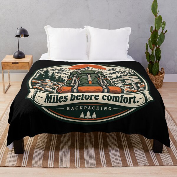 Item preview, Miles Before Comfort – Vintage Backpacking Mountain  designed and sold by Quoteez.