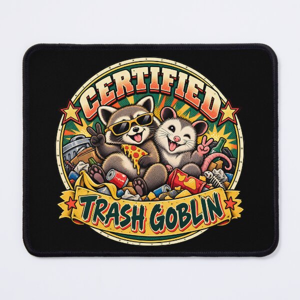 Item preview, Certified Trash Goblin Vintage Comic Animal Badge designed and sold by Win Hardy.