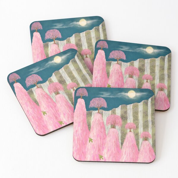 Item preview, Dreamy mountains of cherry blossoms designed and sold by greenPQBstudio.