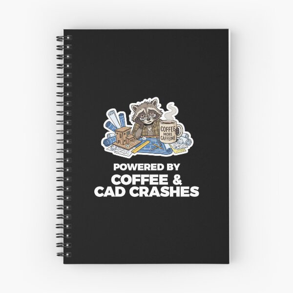 Item preview, Powered by Coffee and CAD Crashes - Architecture Student Raccoon designed and sold by BeyaDh.