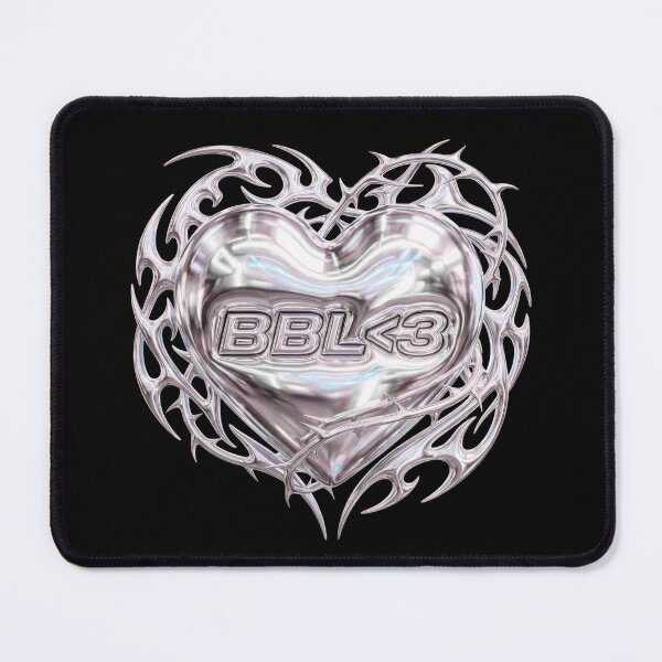 Item preview, Y2K Liquid Chrome Heart BBL Text Cyber designed and sold by nvrprooo.