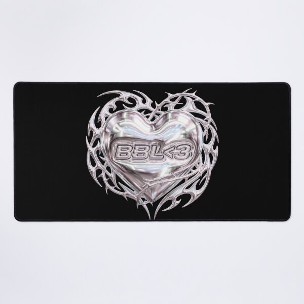 Item preview, Y2K Liquid Chrome Heart BBL Text Cyber designed and sold by nvrprooo.