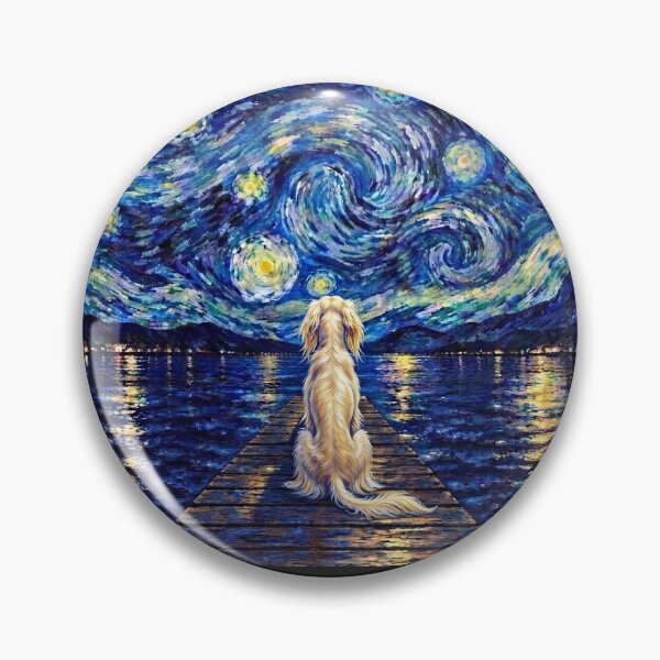 Item preview, Funny Saluki Starry Night Painting Bridge Star Mom Dad Kids designed and sold by FurryHavenPH.