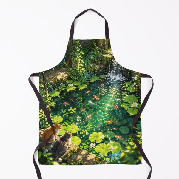 Item preview, Enchanted Koi Pond with Curious Cats designed and sold by Curio Meridian.