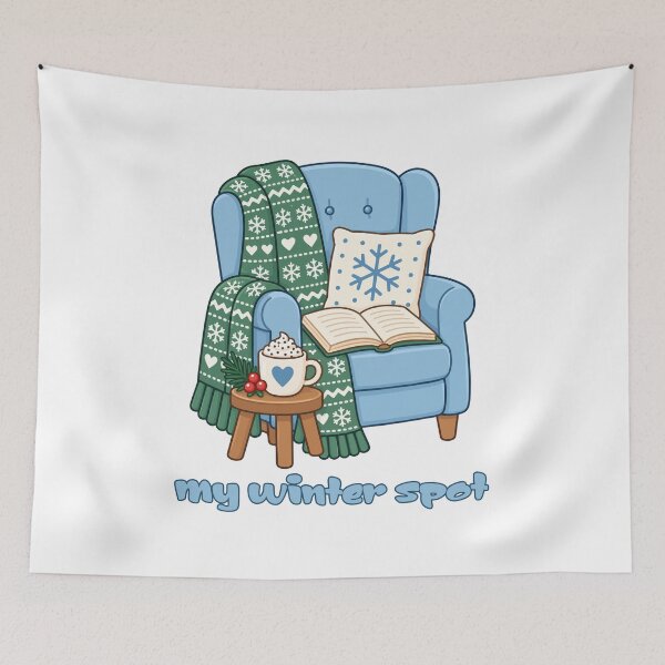 Item preview, My Winter Spot – Cozy Book Lover Reading Escape designed and sold by CleanDecor.