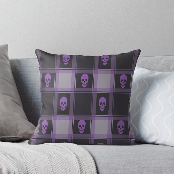 Item preview, purple skull plaid designed and sold by PalmRock.