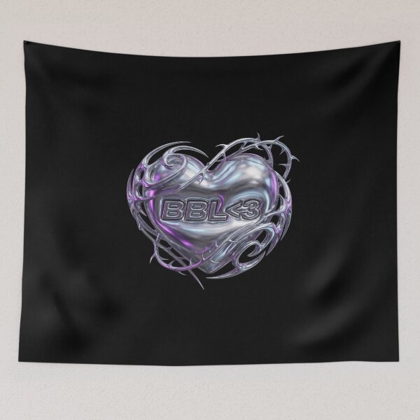 Item preview, Y2K Liquid Chrome Heart BBL Text Cyber designed and sold by nvrprooo.