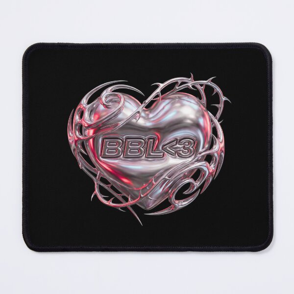 Item preview, Y2K Liquid Chrome Heart BBL Text Cyber designed and sold by nvrprooo.