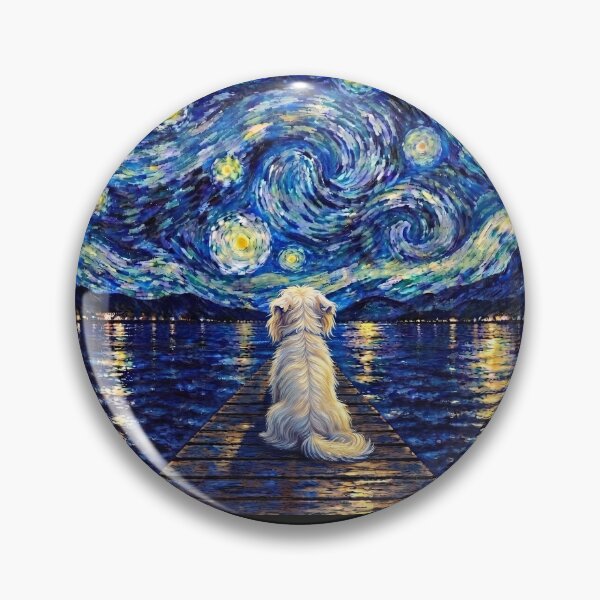 Item preview, Funny Schnoodle Starry Night Painting Bridge Star Mom Dad Kids designed and sold by FurryHavenPH.