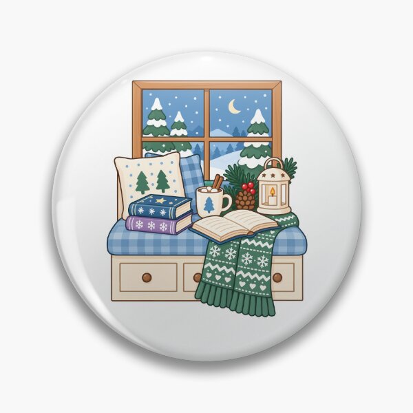 Item preview, Cozy Winter Reading Nook – Books and Hot Cocoa designed and sold by CleanDecor.