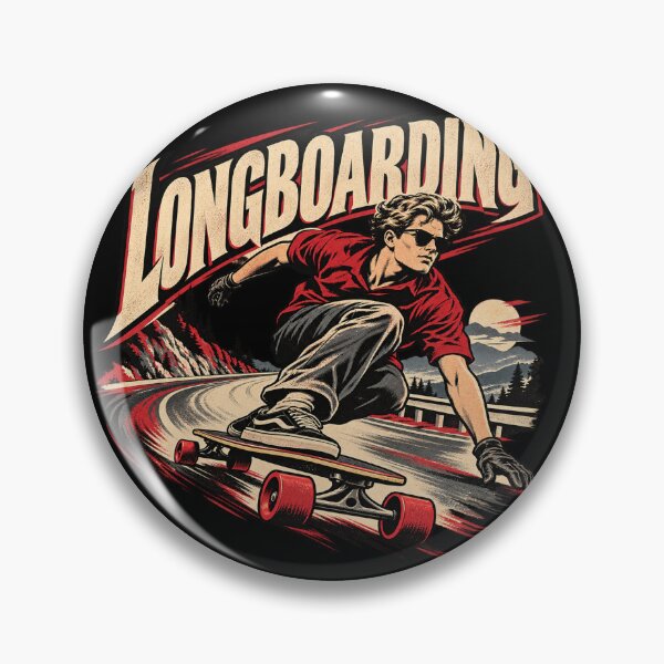 Item preview, Longboarding – Retro Downhill Skateboard Adventure designed and sold by Quoteez.