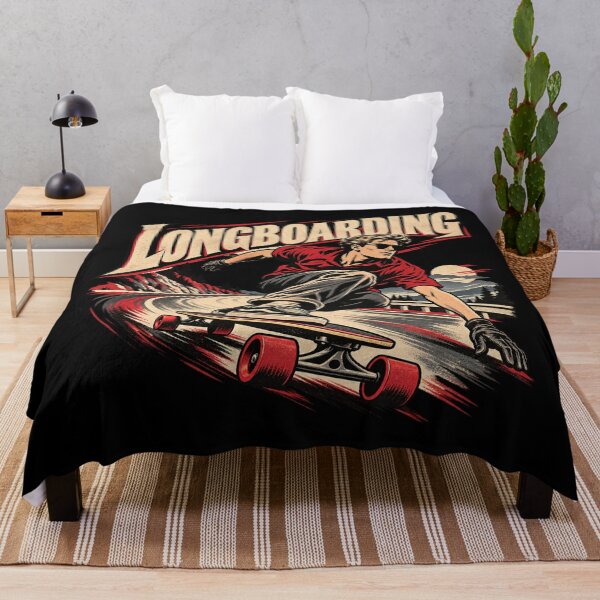 Item preview, Longboarding – Retro Downhill Skateboard Adventure designed and sold by Quoteez.
