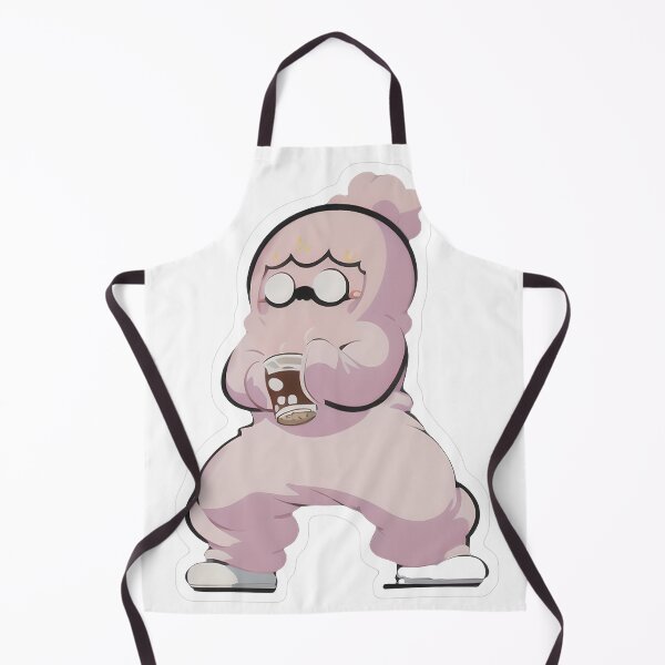 Item preview, Chubby Pink Bun Character Sipping Iced Coffee designed and sold by For-Cat Studio.