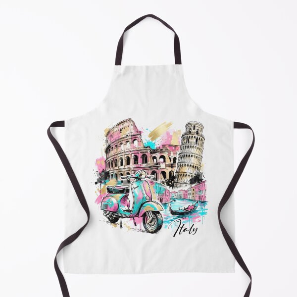 Item preview, Italy Travel Art: Vespa, Colosseum and Pisa designed and sold by EdwinkOne.