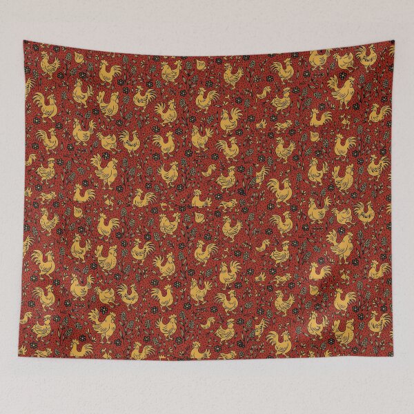 Item preview, Japandi Roosters and Harvest Wheat Seamless Pattern Vector designed and sold by Shutter-Dragon.