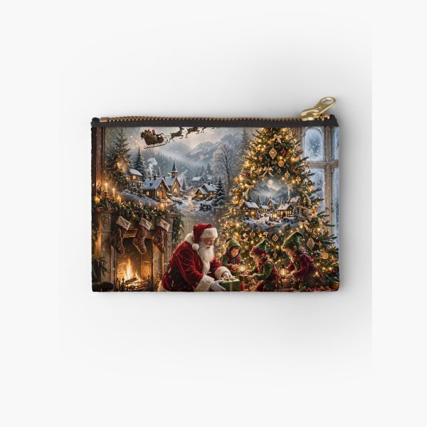 Item preview, The Enchanted Christmas Eve – Santa's Magical Workshop designed and sold by DreamyWallVibes.