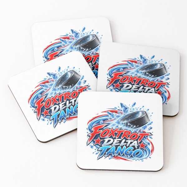 Item preview, Foxtrot Delta Tango Hockey Patch Vintage Letter Art designed and sold by ArtDesignTp.